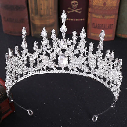 sengpan uxury Sparkling Crystal Bridal Hair Accessories Tiaras Big Diadem Crowns Girls Wedding Party Fashion Design Woman Ornaments