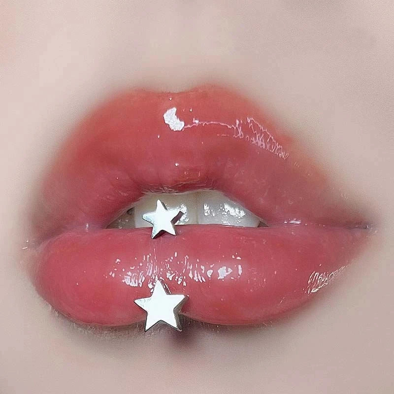 sengpan 16g Star Lip Piercing Stainless Steel U Vertical Labret Pircing Lip Ring Body Piercing Hypoallergenic Body Jewelry