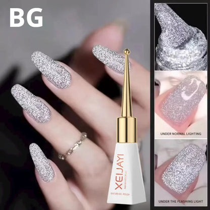 sengpan Magnetic Gel Purple Color Reflective Glitter Cat Eye Gel Polish 자석젤  Semi-permanent Nail Polish UV Venalisa for Manicure