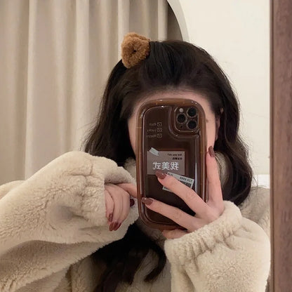 sengpan Plush Cat Ears Hair Clips For Women Girls Lamb Cashmere Hairpin Forehead Bangs Clip Fluffy Children New Winter Hair Accessories