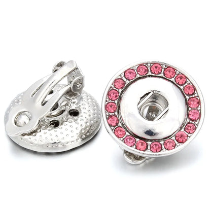 Lianfudai New 12mm Snap Jewelry Earring Metal 12mm Snap Button Earrings Eardrop Mini Snap Earring Charm Buttons