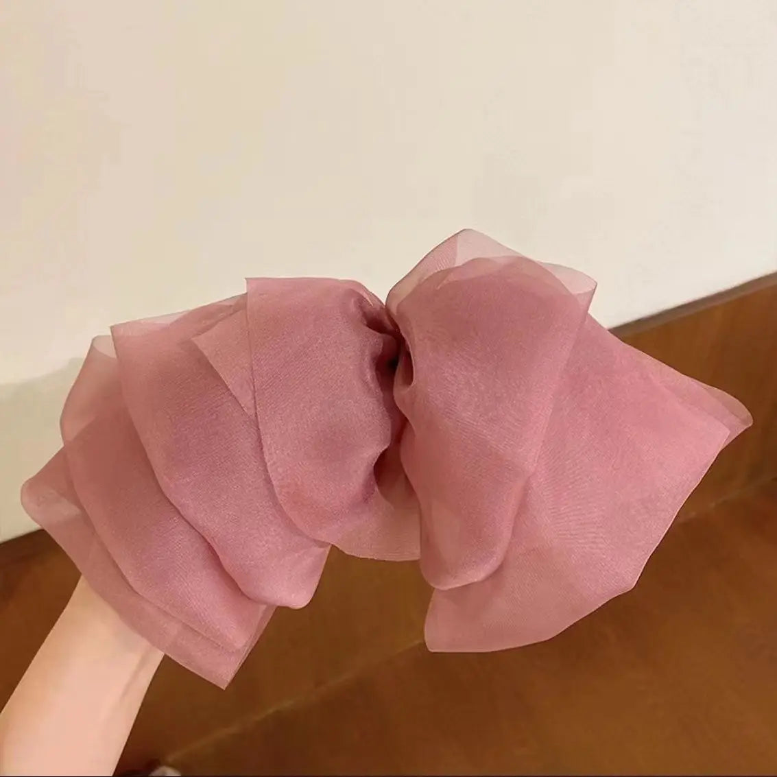 sengpan Big Hair Bows Chiffon Solid Color Large Bowknot Hairpins Spring Clamp Clip for Women Fashion Korea Headwear Accessories New