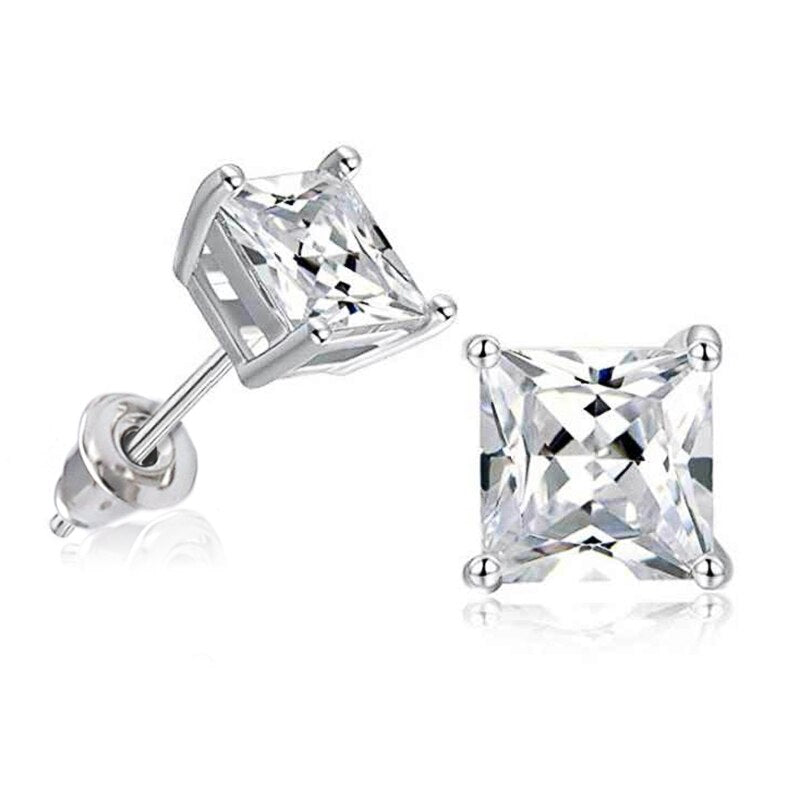 sengpan Simple Shiny Oval-shaped CZ Earrings for Female Graceful Lady Versatile Accessories Classical Elegance Women's Jewelry