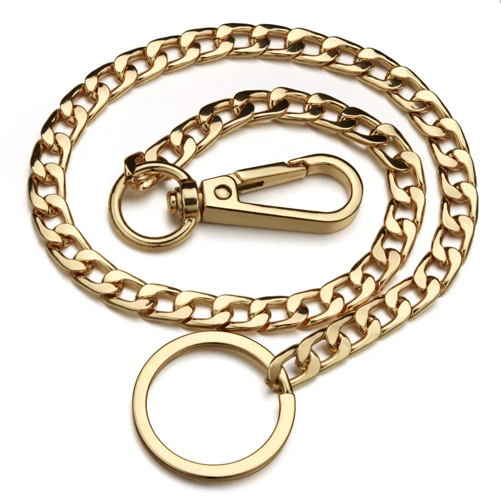 sengpan 42CM Long Metal Keychain Wallet Belt Chain Rock Punk Trousers Hipster Pant Jean HipHop Jewelry Men's Key Ring Chain K414