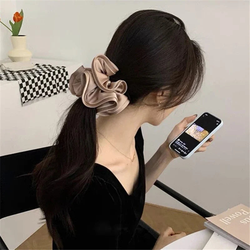 sengpan Woman Noble French Design Scrunchies Elastic Hairband Girls Rubber Band Lady Hair Accessories Hair Ties Ponytail Holder