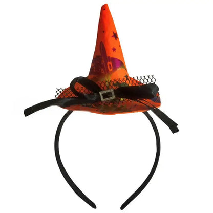 sengpan Witch Hat Hairbands Halloween Headwear Decoration For Children Girl Women Pumpkin Ghost Hair Accessories Cosplay Party Gifts