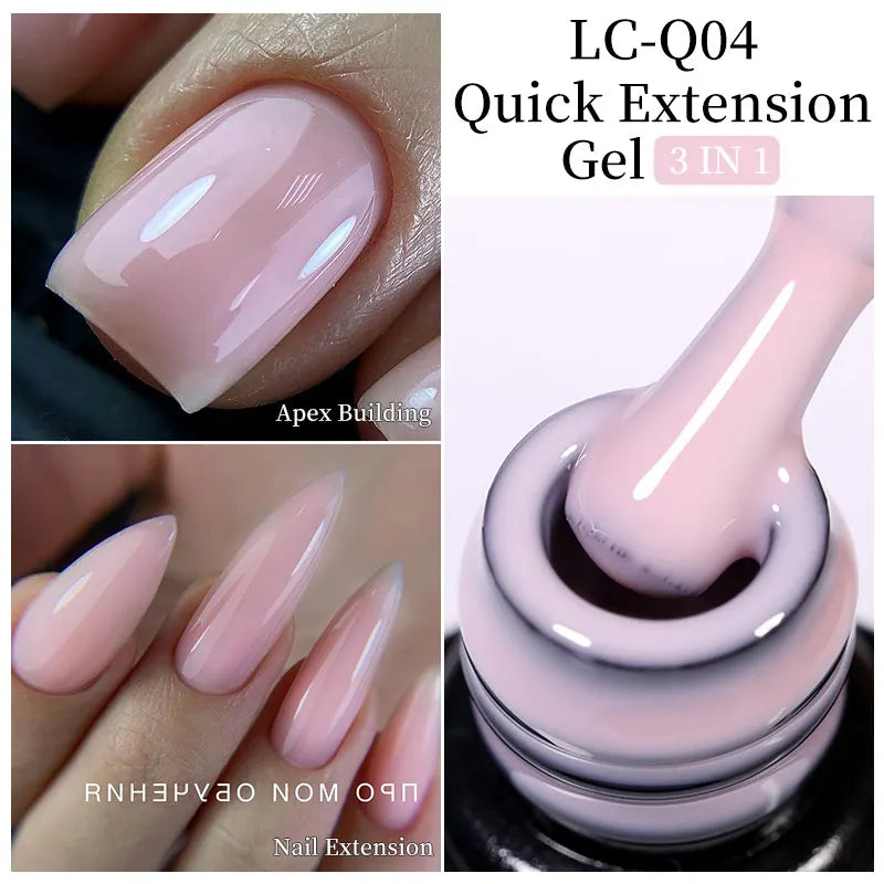 sengpan 7ML Quick Extension Gel Nail Polish Gold Foils Glitter Polish Vernis Semi Permanent UV Gel Nail Art Soak Off Hard Gel