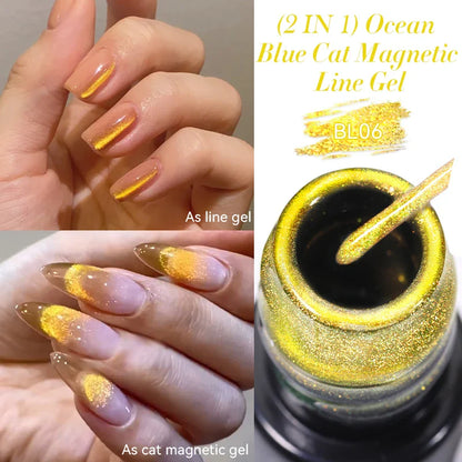 sengpan Super-Bright Metallic Painting Liner Gel Polish Silver Gold Mirror Gel Nail Polish Semi Permanent UV Nail Art Vernis