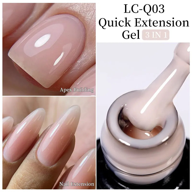 sengpan 7ML Quick Extension Gel Nail Polish Gold Foils Glitter Polish Vernis Semi Permanent UV Gel Nail Art Soak Off Hard Gel