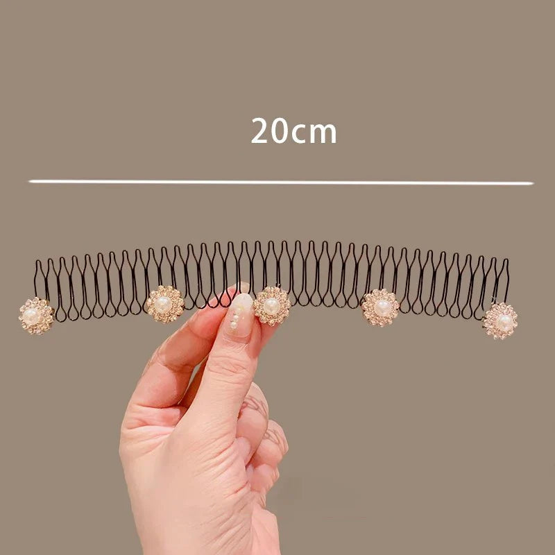 sengpan Camellia Hair Comb Invisible Bangs Hair Clip Tidy Artifact Hair pin Girls Hairpin Women Tools Fixed Inser Comb Hair Accessories