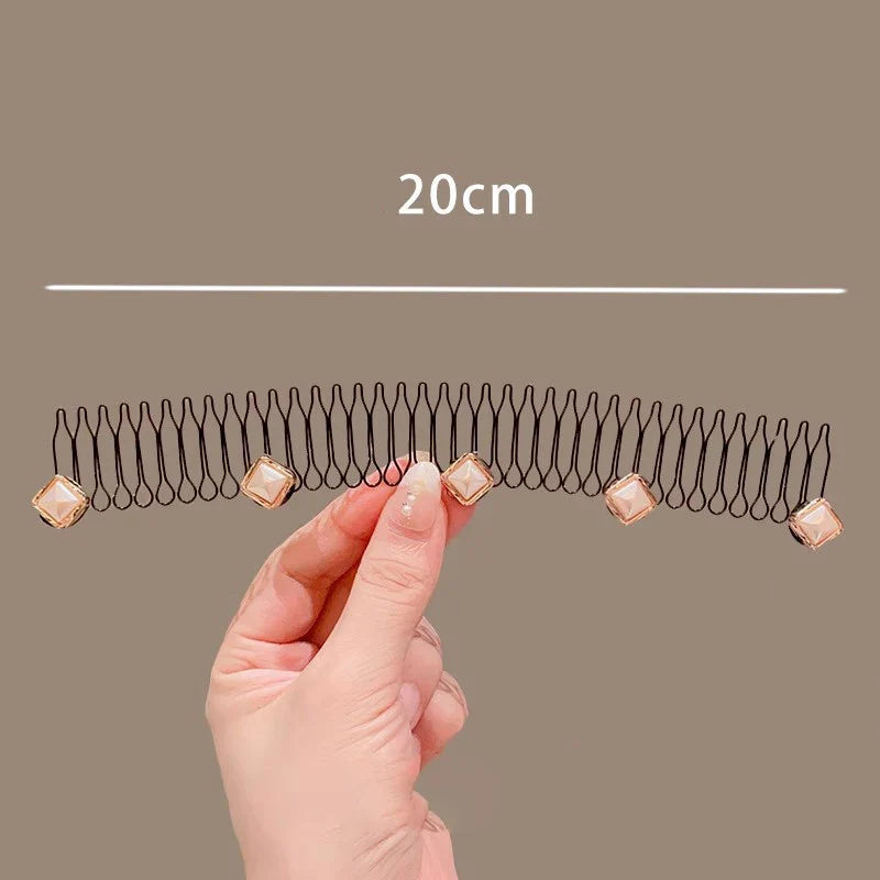 sengpan Camellia Hair Comb Invisible Bangs Hair Clip Tidy Artifact Hair pin Girls Hairpin Women Tools Fixed Inser Comb Hair Accessories