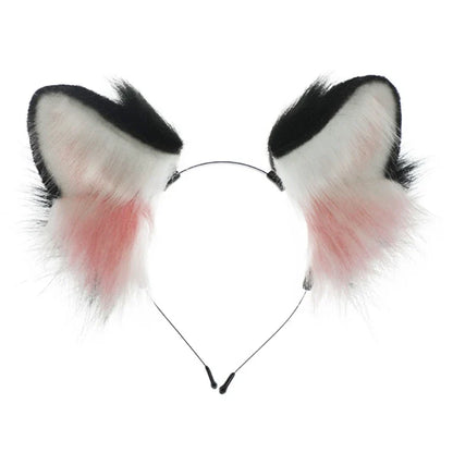 sengpan Handmade Faux Fur Plush Cat Deer Ear Headband Women Cartoon Cosplay Costume Ears Hair Hoop Halloween Party Role Play Hairband