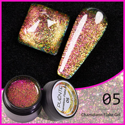 sengpan Sparkling Summer Glitter Sequins Gel Nail Polish 5ML Cream Puff Gel Soak Off UV Nail Gel Semi-permanent Varnish For Manicure