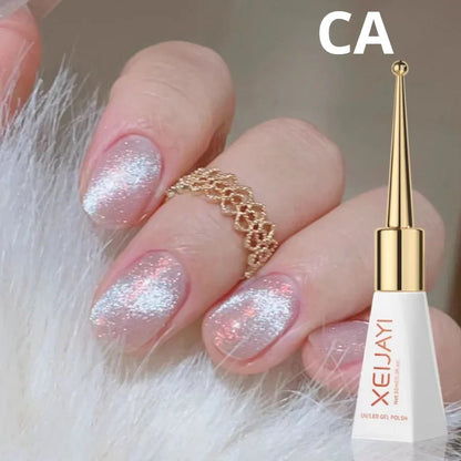 sengpan Magnetic Gel Purple Color Reflective Glitter Cat Eye Gel Polish 자석젤  Semi-permanent Nail Polish UV Venalisa for Manicure