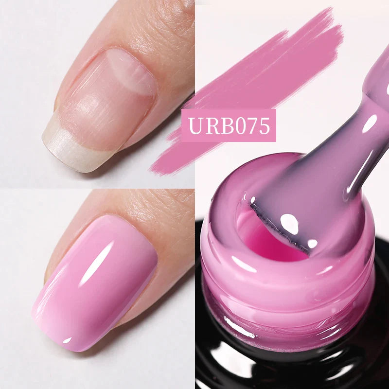 sengpan SUGAR Aurora Rubber Gel Nail Iridescent Pearl Effect Metallic Mirror Nails Manicure Soak Off UV LED No Wipe Top Coat Base Gel