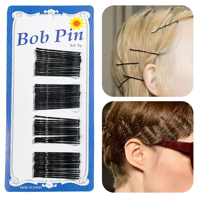 sengpan 60/120Pcs/Pack Black Hair Clip Lady Hairpins Curly Wavy Grips Women Hairstyle Hairpins Girls Bobby Pins Styling Hair Accessories