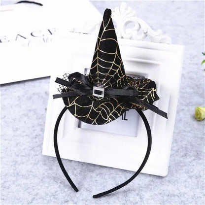 sengpan Witch Hat Hairbands Halloween Headwear Decoration For Children Girl Women Pumpkin Ghost Hair Accessories Cosplay Party Gifts