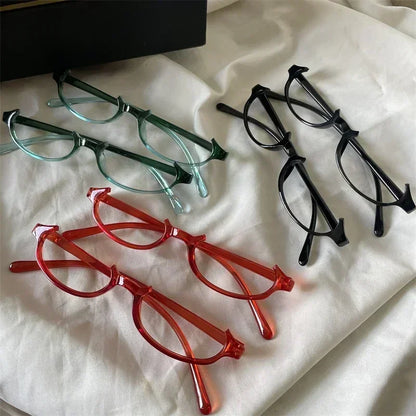 sengpan Anime Character Kamishiro Rize Cosplay Red Glasses Akemi Homura Role Play Half Frame Eyeglass Without Lens Accessories Eyewear