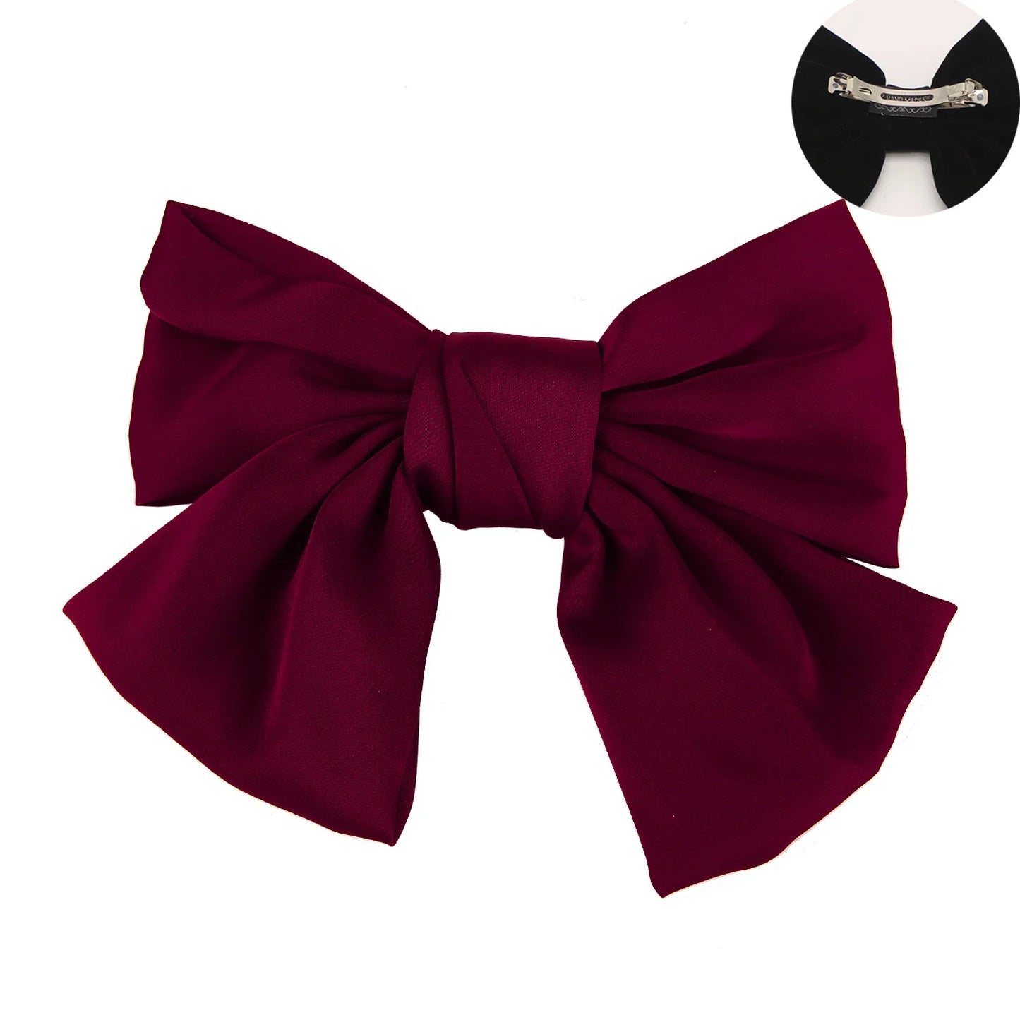 sengpan Oversized Bow Hair Accessories Fashion Satin Ribbon Hairpins Big Bow Hairpins Women Girls Satin Ladies Hairpins Cute