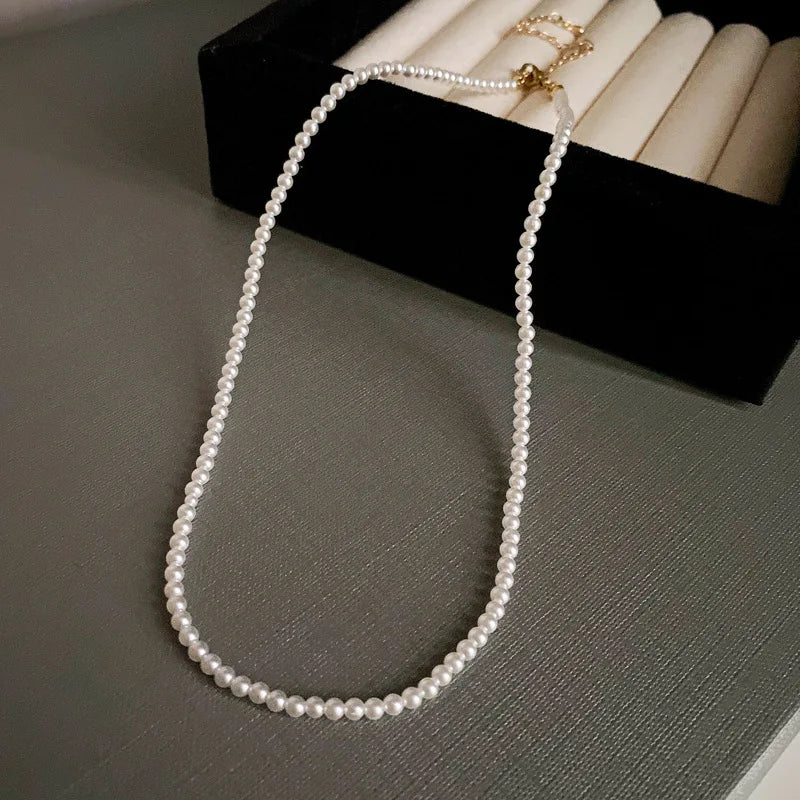 sengpan French Round Long Multi Layered Pearl Necklaces Temperament Collar Chain Sweater Chain Luxury Necklace for Women