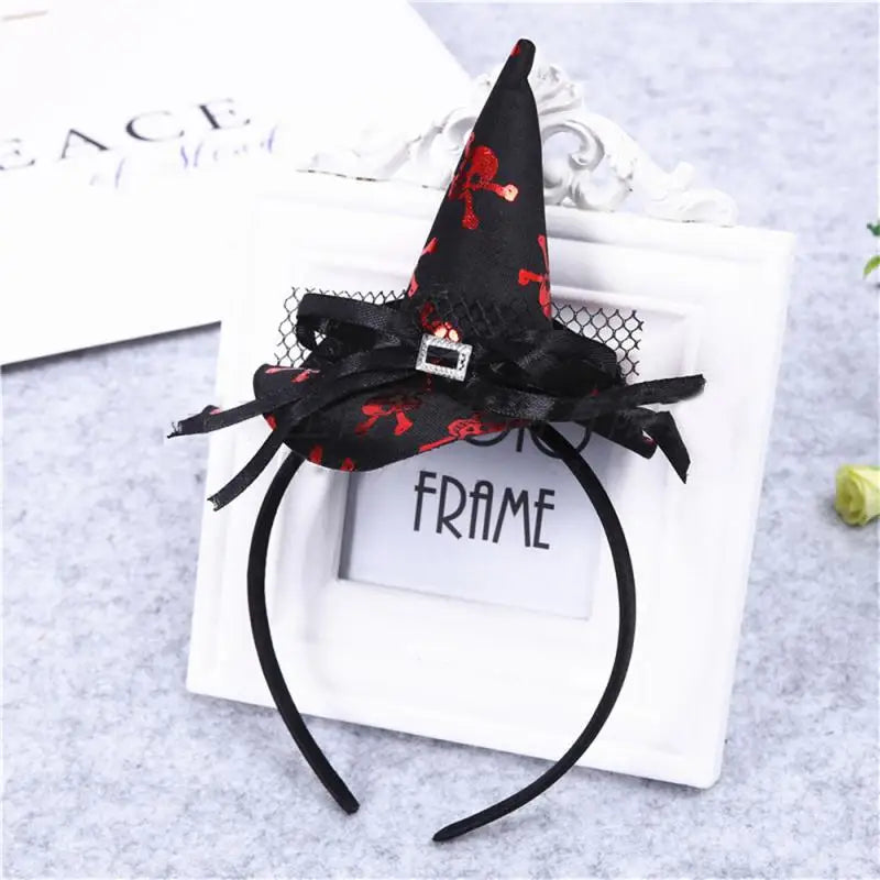 sengpan Witch Hat Hairbands Halloween Headwear Decoration For Children Girl Women Pumpkin Ghost Hair Accessories Cosplay Party Gifts