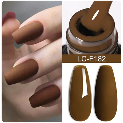 sengpan 7ml Translucent Jelly Amber Gel Nail Polish Brown Coloured Varnish Gel Long Lasting Semi Permanent UV Nail Art Manicure