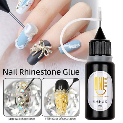 sengpan Sticky Gel 10ml Nail Rhinestone Adhesive Gel Glue For Stick The Drill Tranparent Nail Glue Soak Off UV LED Nail Art Gel