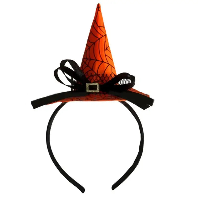 sengpan Witch Hat Hairbands Halloween Headwear Decoration For Children Girl Women Pumpkin Ghost Hair Accessories Cosplay Party Gifts