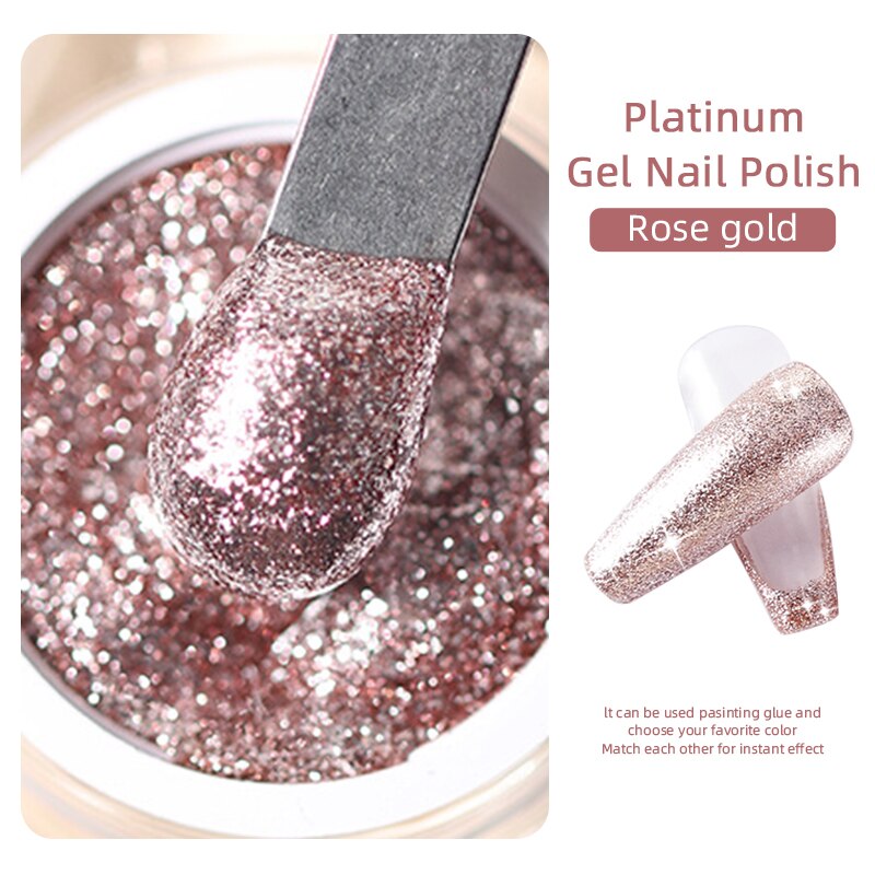 Lianfudai 2023 Russian Solid Nail Tips Gel Magic Mirror Powder Model Gel Polish UV LED Glitter Nail Gel Polish Soak Off Nail Art Varnish