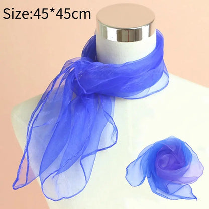 sengpan Women Narrow Long Scarf 140cm Solid Color Silk Black Bag Ribbon Headbands Choker Floral Lace Scarf Y2k Long Ribbon Scarf Shawl