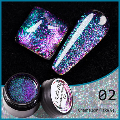 sengpan Sparkling Summer Glitter Sequins Gel Nail Polish 5ML Cream Puff Gel Soak Off UV Nail Gel Semi-permanent Varnish For Manicure