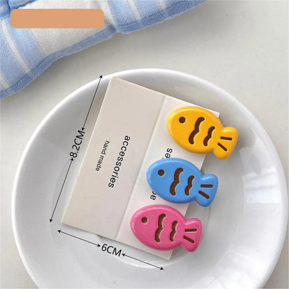 Dospita 3pcs/set Cute Cartoon Fish Hairpins for Women Children Sweet Y2k Colorful Mini Hair Clips Girls Hair Accessories