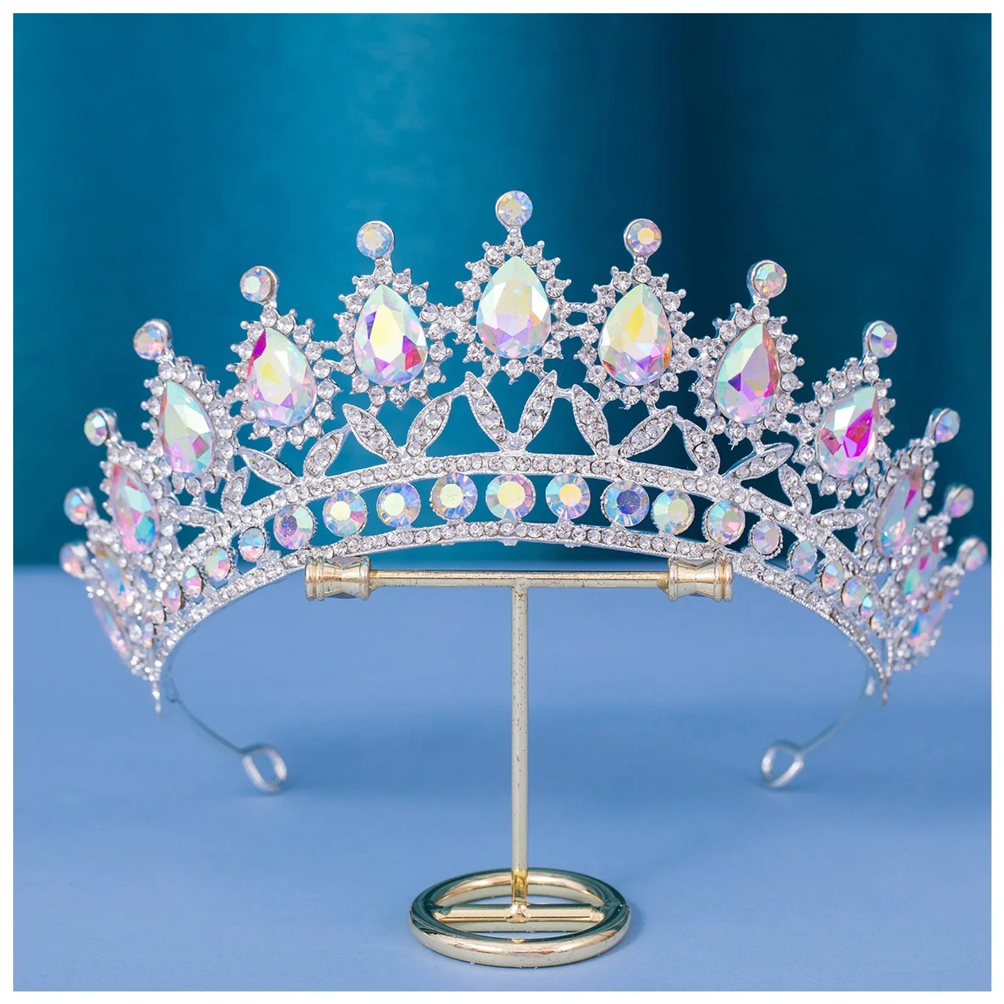 sengpan Baroque Bridal Crown Vintage Princess Queen Headwear Crystal Tiara For Women Wedding Crown Hair Dress Accessories Jewelry