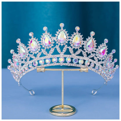 sengpan Baroque Bridal Crown Vintage Princess Queen Headwear Crystal Tiara For Women Wedding Crown Hair Dress Accessories Jewelry