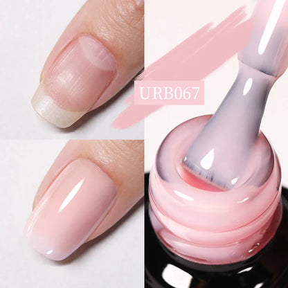 sengpan SUGAR Aurora Rubber Gel Nail Iridescent Pearl Effect Metallic Mirror Nails Manicure Soak Off UV LED No Wipe Top Coat Base Gel