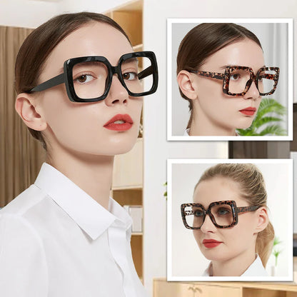 sengpan Oversized Retro Reading Glasses For Women Big Frame Readers Presbyopia Eyewear Prescription Eyeglasses Full Frame Glasses