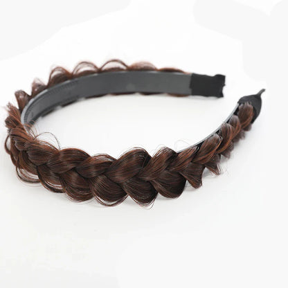 sengpan New Korea Fishbone Braid Wig Twist Braid Headband For Women Fashion Hair Band Hairpin Headdress Bridal Hair Accessories