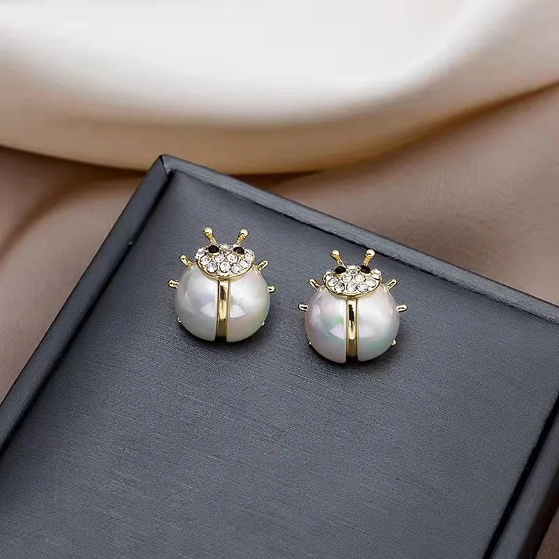 sengpan  Korean Light Luxury Blue Retro Crystal Eardrop Exquisite Simple Silver Color Earrings For Woman  Jewelry Accessories