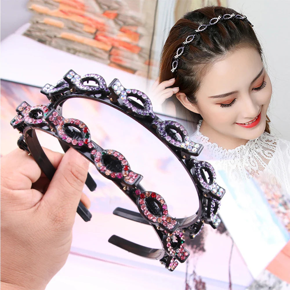 sengpan Unisex Alice Hairband Headband Men Women Sports Hair Band Hoop Metal Hoop Double Bangs Hairstyle Hairpin Hair Accessories