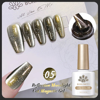 sengpan Super Holos Cat Magnetic Nail Gel Polish for Nails 10ml Soak Off Holographics Laser Gel Polish Auroras Glimmer Nails