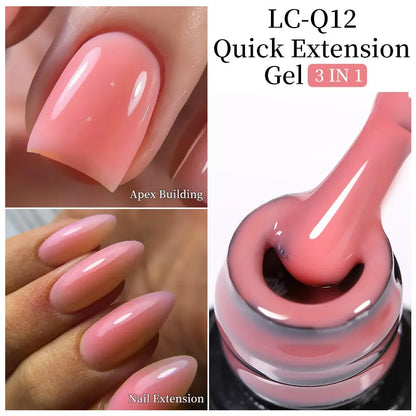 sengpan 7ML Quick Extension Gel Nail Polish Gold Foils Glitter Polish Vernis Semi Permanent UV Gel Nail Art Soak Off Hard Gel