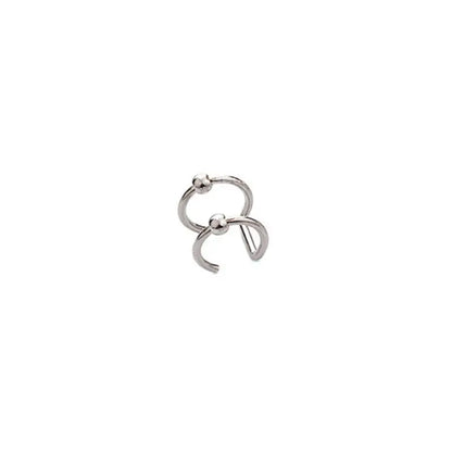 sengpan 1pcs Women Lips Rings Medical Titanium Steel Fake Nose Ring Septum Piercing Clip on Mouth Ring Fake Piercing Body Clip Hoop