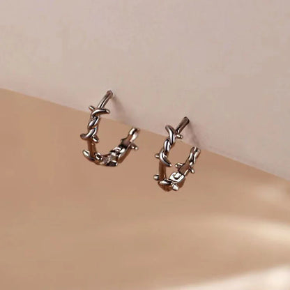 sengpan Punk Small Cross Stud Earrings for Teens Ear Piercing Star Earrings Women Men Pierced Unusual Party Earrings Jewelry