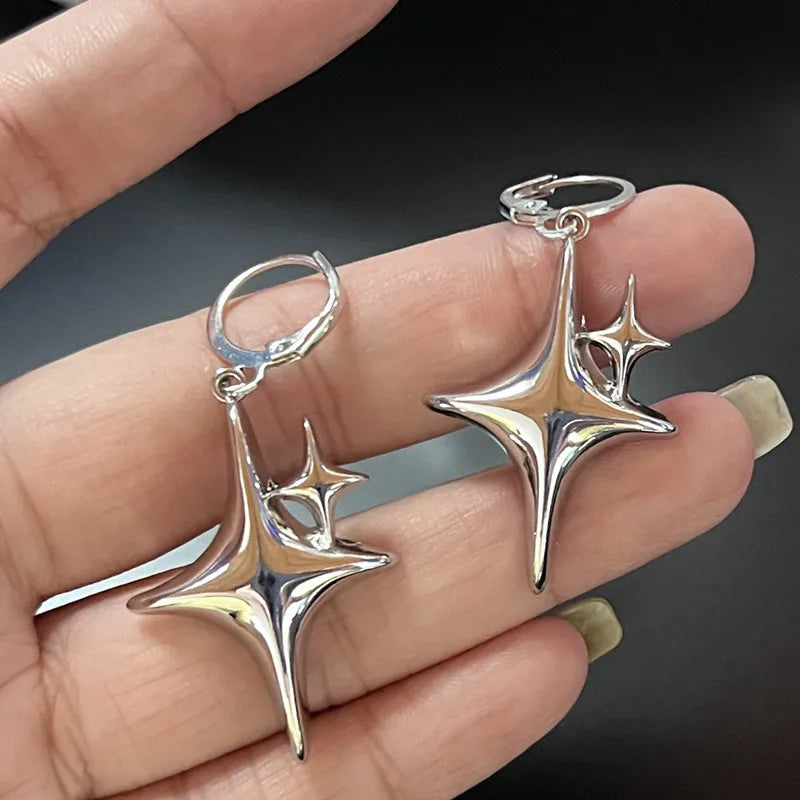 Lianfudai New Creative Star Earrings Fashion Tremella Earrings Gifts For Women Gift Holiday Jewelry Cute Star Earrings