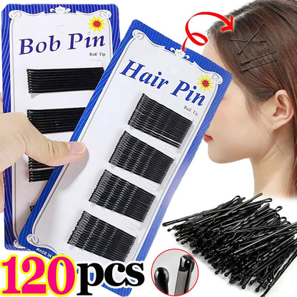 sengpan 60/120Pcs/Pack Black Hair Clip Lady Hairpins Curly Wavy Grips Women Hairstyle Hairpins Girls Bobby Pins Styling Hair Accessories