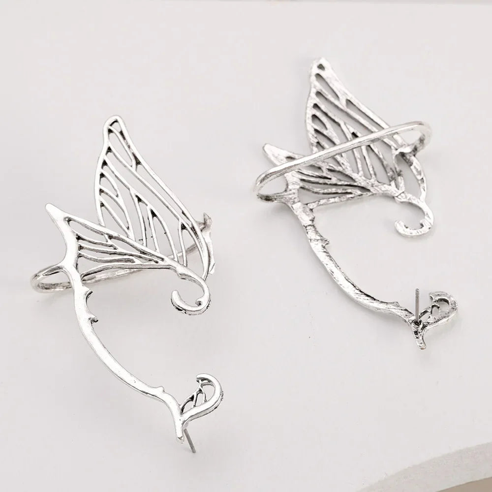 sengpan Korean Hollow Butterfly Fairy Wing Stud Earrings For Women Girl Ear Cuff Hanging One Piece Earring Pendientes Mujer Jewelry Gift