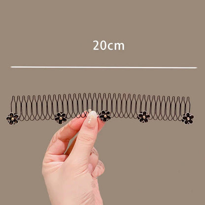 sengpan Camellia Hair Comb Invisible Bangs Hair Clip Tidy Artifact Hair pin Girls Hairpin Women Tools Fixed Inser Comb Hair Accessories