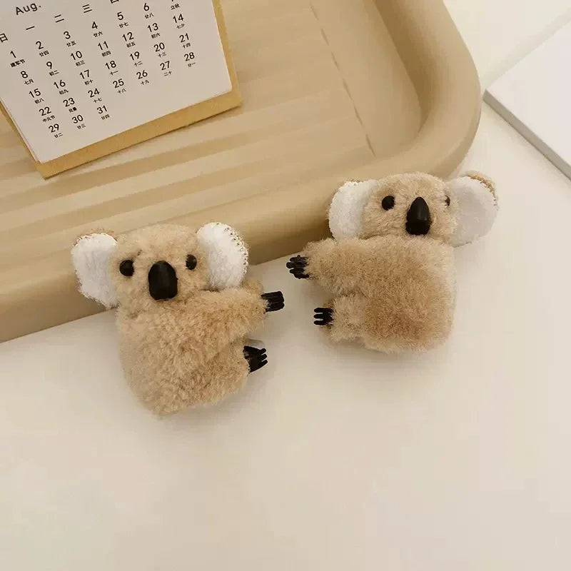 sengpan Plush Koala Bear Hair Claw Cute Hair Clips Hairpins Cute Animal Hair Clip for Girls Headwear Koala Barrettes Accessories