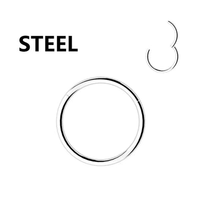 sengpan 1PC Stainless Steel Nose Hoop Septum Piercing Clicker Hinged Segment Rings Lip Helix Daith Conch Cartilage Earrings Sexy Jewelry