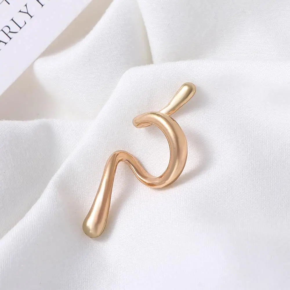 sengpan Chic Irregular Design Geometric Distortion Snake Ear Cuff Earrings Women Without Piercing Earless Earcuff Earrings Jewelry